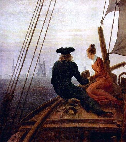 Caspar David Friedrich On the sailing-vessel oil painting image